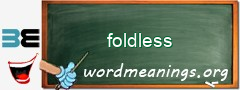 WordMeaning blackboard for foldless